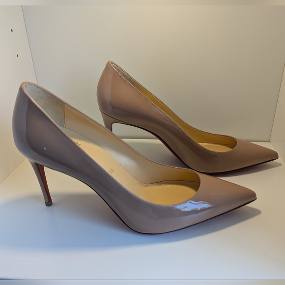 Christian Louboutin Kate 85 Patent Leather Pumps - Picture 1 of 9